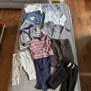 🧸3-6M Baby Clothing Bundle – 10 Pc Gap, Splendid, Cozy Long-Sleeve Outfits🍁🧸